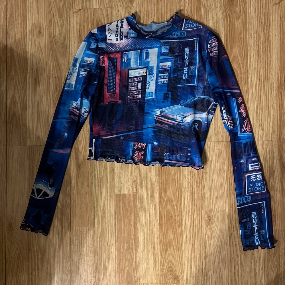 City Primt Mesh Top